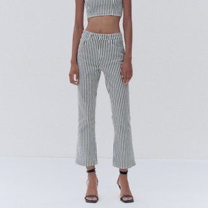 ZARA Striped Cropped Flare Jeans - 26 (US 2) - NWT